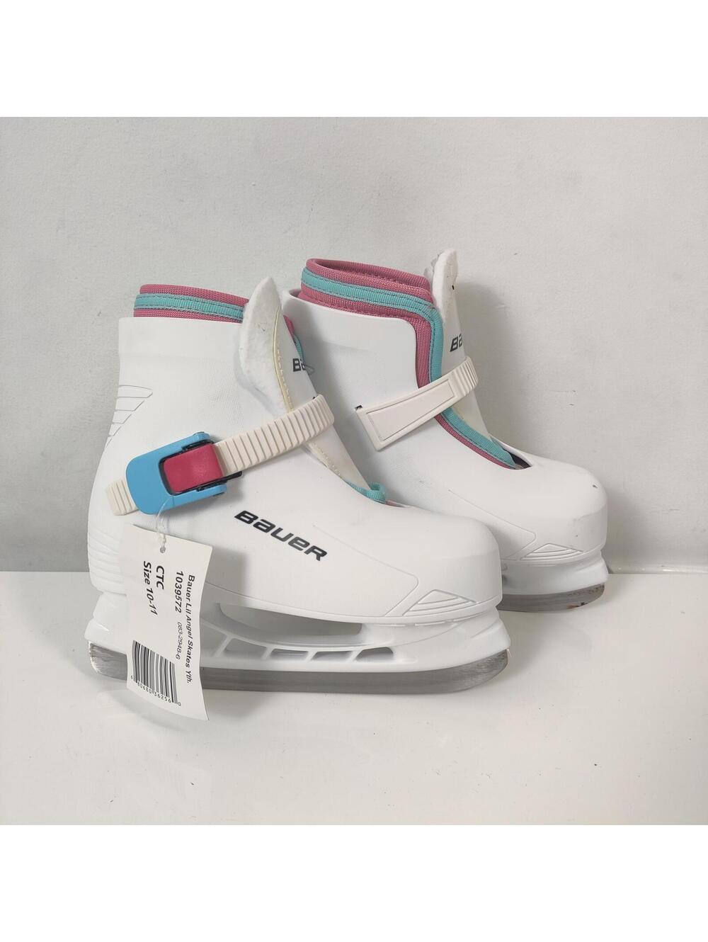 Bauer Lil Angles Kids Ice Skates Winter Athletic Sporty Adjustable Youth Y10/11
